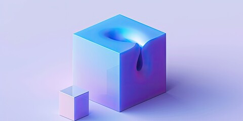 Geometric Cubes on Pastel Background