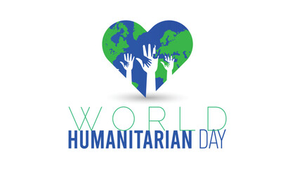 World Humanitarian Day is observed every year on August.banner design template Vector illustration background design.
