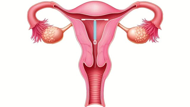 Animated IUD Insertion Birth Control Method Contraceptive Illustration