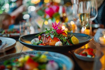 Vibrant Plant-Based Culinary Showcases: Colorful Food Displays and Creative Plating