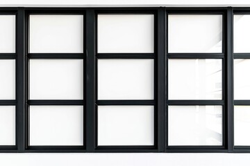A simple window with a frame and glass panes in a black and white photo