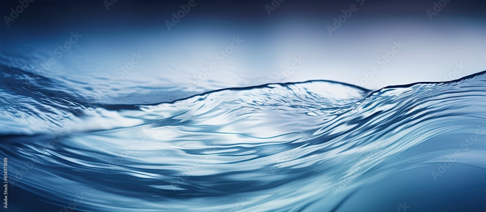 Poster Flowing water on a slanted surface creates a serene and dynamic display with copy space image.