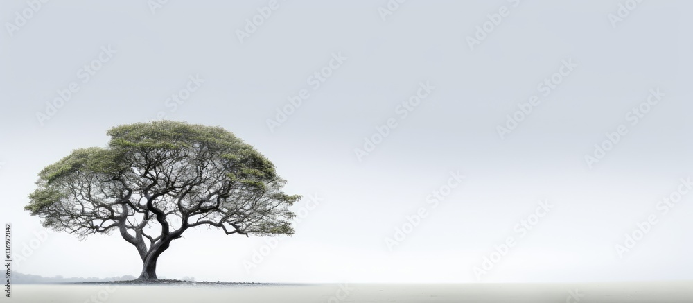 Aufkleber Tree standing alone on a white backdrop with copy space image.