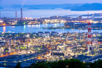 岡山県　倉敷市　水島工場夜景