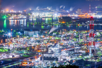岡山県　倉敷市　水島工場夜景