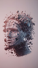 Fototapeta premium identity, protection, security, biometric, technology, verification, futuristic, business, control,