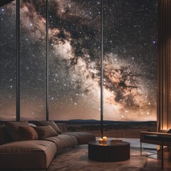 Night sky, nature astronomy. Galaxy nebula, dark science space. Star universe, way cosmos. Starry...