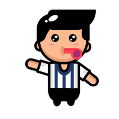 illustration of a referee