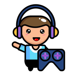 illustration of a gamer
