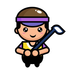 illustration of a golf player