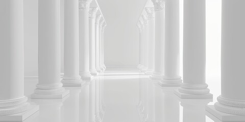 Classical Columned Hallway