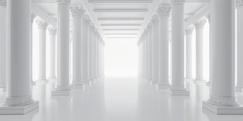 Obraz premium Classical Columned Hallway