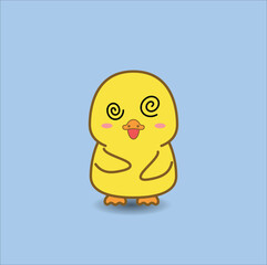 cute baby duck vector design illustration line art. Eps 10