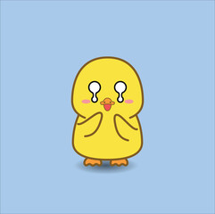  cute baby duck vector design illustration line art. Eps 10