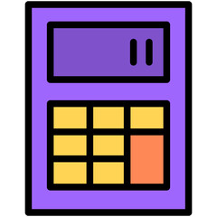 calculator filled line icon