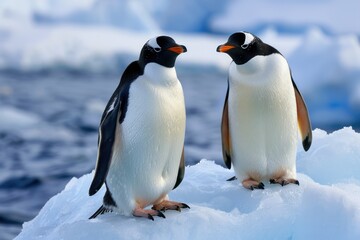 Obraz premium Penguins on Iceberg