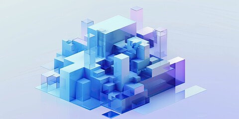 Naklejka premium Colorful Geometric Cube Shapes