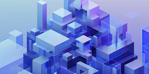 Obraz premium Colorful Geometric Cube Shapes