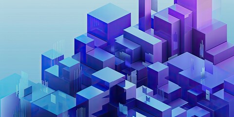 Obraz premium Futuristic 3D Abstract Cubes
