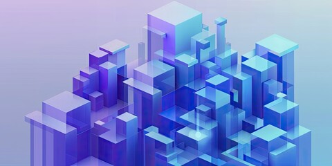 Fototapeta premium Futuristic 3D Abstract Cubes