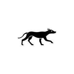 dog black and white illustration for design, template, website, etc