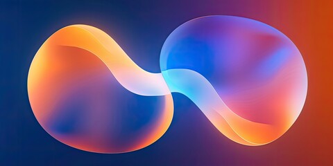 a image of a blue and orange abstract image of a kidney