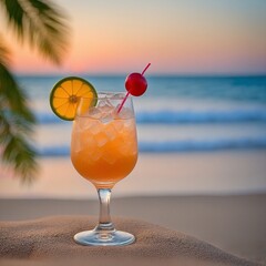 Cocktail am Meer. Generative AI Technologie