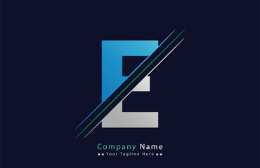 E Letter logo design vector template.