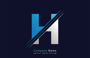 H Letter logo design vector template.