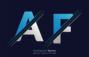AF letter colorful logo in the circle. Vector Logo Illustration.