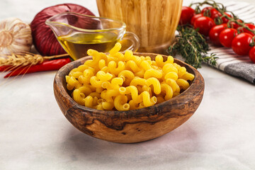 Italian cuisine - dry cellentani pasta