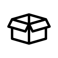 Box line icon. Editable stroke. Vector graphics