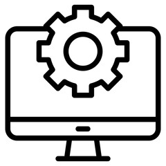 Technical support icon. Computer service.