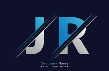 JR letter colorful logo in the circle. Vector Logo Illustration.