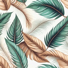 seamless pattern with feathers