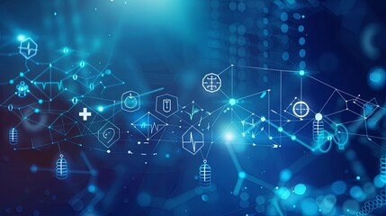 Fototapeta premium Intricate Healthcare Network Design