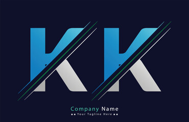 KK Letter Logo Template Illustration Design.