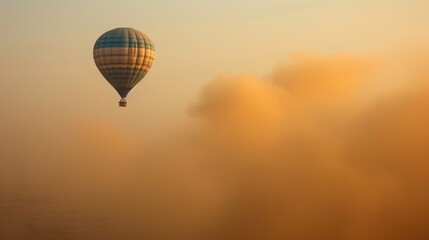hot air balloon flight against the backdrop of a sandstorm --no text --ar 16:9 --quality 0.5 Job ID: 2c4042a0-47aa-4a5d-80ae-f886c24c6cb2