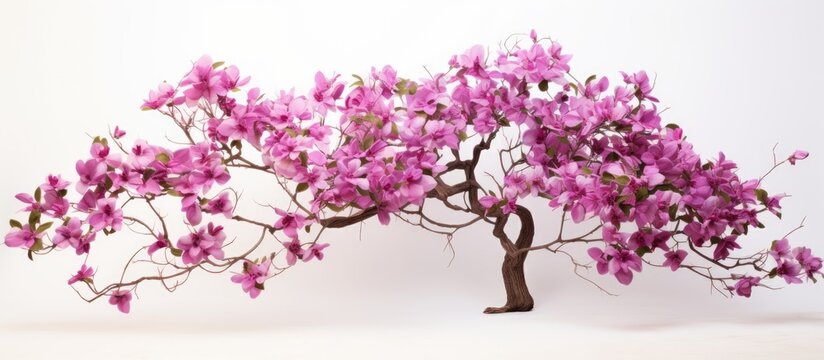 Bauhinia orchid trees Other common names include mountain ebony and kachnar Isolated on white background. Creative banner. Copyspace image