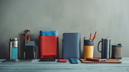 Fototapeta premium a group of different items sitting on a table next to each other