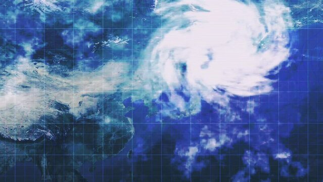 Animated video of Earth's weather forecast seen from satellite