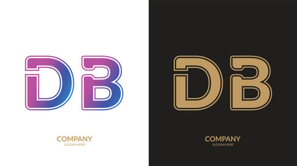 Letter DB logo design vector template.