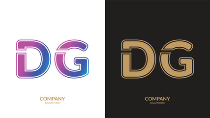 Letter DG logo design vector template.