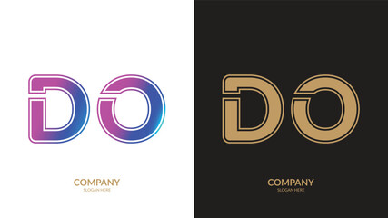 Letter DO logo icon design template elements