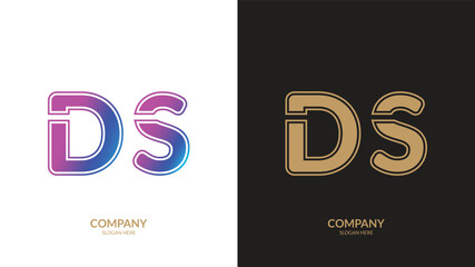 Letter DS logo icon design template elements
