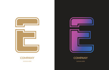 Vector logo for letter E design template