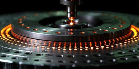 A metal object with a hole in the center