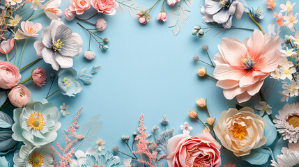Beautiful bridal shower invitation featuring floral patterns and pastel colors