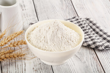 Wheat flour heap for bake