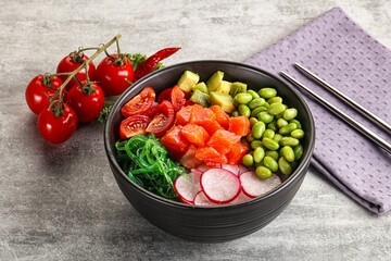 Hawaian cuisine - Poke with salmon